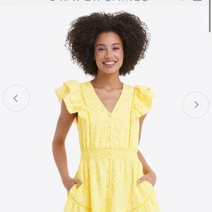 Draper James Gabby mini dress in golden floral